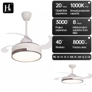 <b>Smart</b> Remote Control 42-inch 3-piece ABS Retractable <b>Fan</b> <b>Ceiling</b>-mounted <b>Ceiling</b> Led 6-speed Adjustable <b>Fan</b> with <b>Ceiling</b> Light - Product Image 5