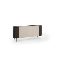 Forme ovale maison salon salle à manger armoires de buffet peinture de luxe bois buffet chinois avec pieds en métal