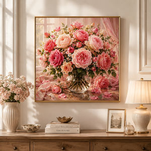 Kit <span class=keywords><strong>de</strong></span> <span class=keywords><strong>peinture</strong></span> par numéros A-170 DIY, <span class=keywords><strong>bouquet</strong></span> <span class=keywords><strong>de</strong></span> roses roses romantiques, toile pour adultes, décoration murale, cadeau - Product Image 2