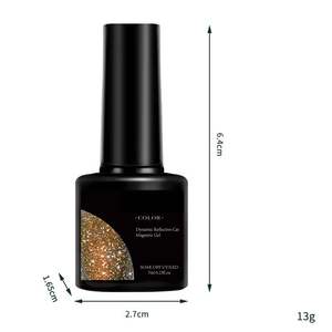 Nouveau <span class=keywords><strong>vernis</strong></span> à ongles gel effet œil de chat 2 en 1, 7 ml, gel magnétique réfléchissant dynamique, <span class=keywords><strong>poudre</strong></span> scintillante, peinture gel UV - Product Image 2