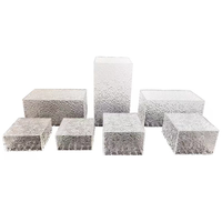 Acrylique recyclable pour un design moderne et luxueux, motif ondulé, texture pierre, pré-assemblé, pour événements, mariages, hôtels