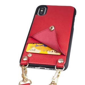 Portefeuille de luxe pour téléphone iPhone xs 11 12 pro, portefeuille en cuir véritable, avec sangle d'épaule, <span class=keywords><strong>porte</strong></span>-carte, chic, de qualité supérieure - Product Image 4