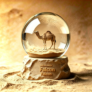 Artisanat en résine entièrement personnalisé, souvenirs de voyage du Moyen-Orient et cadeaux d'entreprise, sculpture de chameau saoudien, globe à neige - Product Image 1