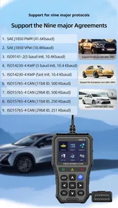 סורק אבחון OBD חדש וקורא קודי תקלות לרכב עם אחריות לשנה למכוניות בנזין 12V תומך באנגלית - Product Image 3
