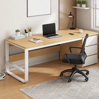 Bureau d'ordinateur en MDF écologique avec tiroirs, design simple et moderne pour chambre, bureau, maison, étude, mobilier de travail