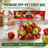 Op maat gedrukte, voedselveilige PET CPP geëmbosseerde fruitverpakkingstas, getextureerde plastic ritssluitingszak voor het bewaren van vers fruit