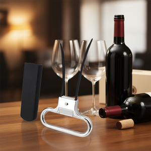 Apribottiglie e Cavatappi Personalizzabile a 2 Punte in Acciaio Inossidabile, Tagliacapsule Portatile in Metallo, Accessorio per Promozioni - Product Image 3