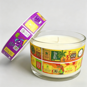 Custom Grape Fruit Juice Beverage Bottle Stickers Waterproof Roll Food Jars Cans Vinyl Plastic Printing Packaging <b>Labels</b> Sticker - Product Image 1