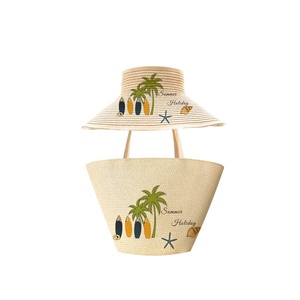 Bolso de Playa de Paja al por Mayor con Diseño de Palmera de Coco para Mujeres, Vacaciones en la Playa - Product Image 3