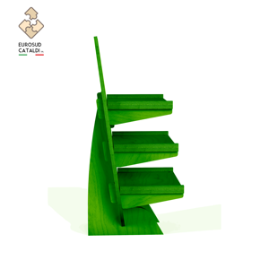 Espositore da banco in legno di qualità in colore verde produzione EUROSUD Made in Italy betulla per negozi e supermercati - Product Image 2