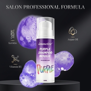 <span class=keywords><strong>Mousse</strong></span> Shampooing Violette 150ml – <span class=keywords><strong>Mousse</strong></span> Tonifiante Violet pour Cheveux Blonds, Décolorés ou Argentés – Élimine les Tons Jaunes et Brassy – Soin Nourrissant pour la Couleur - Product Image 1