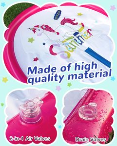 22ft Unicorn Print Double Lane Water Slide with Sprinkler and 2 <b>Surf</b> Riders for Kids Backyard Racing - Product Image 5