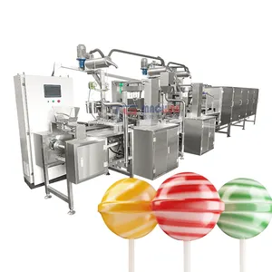 Automatic Rainbow Lollipop Candies Production Machine for Swirled Lollipop Candy Making