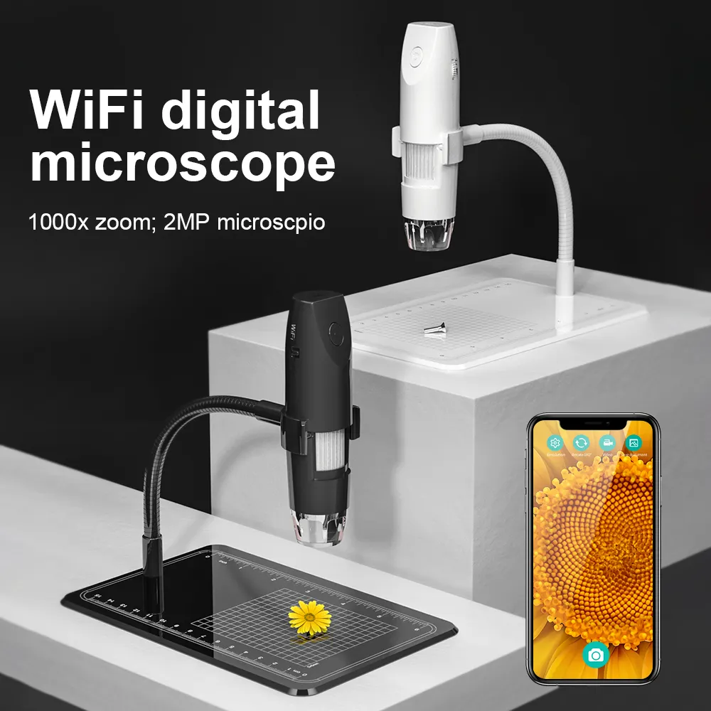 ALEEZI Ventas al por mayor 316 1000X 1080P Microscopio portátil Microscopio digital para reparación móvil