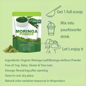 Bubuk Daun Kelor Organik Kaya Antioksidan & Vitamin Imunitas Superfood Hijau Vegan Sempurna untuk Smoothie Minuman Teh - Product Image 5