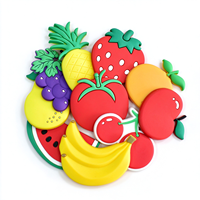 Aimants de réfrigérateur en forme de fruits de dessin animé, en PVC souple et silicone, autocollants magnétiques pour tableau blanc, pour l'apprentissage précoce des enfants, vente en gros