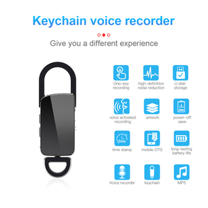 Xách tay mini kỹ thuật số âm thanh ghi âm S20 + Dictaphone 8GB bộ nhớ MP3 âm nhạc Máy nghe nhạc Keychain an ninh & bảo vệ sản phẩm - Product Image 6