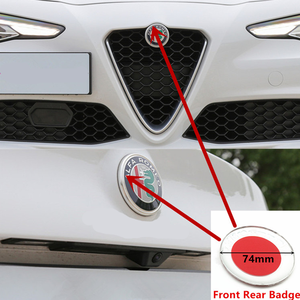 Pour AlfaRomeo 147 156 159 74mm <span class=keywords><strong>Emblème</strong></span> de capot avant de voiture, autocollant de calandre, badge de coffre arrière, décalcomanie, accessoires de style automobile - Product Image 6
