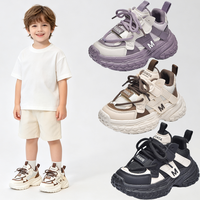 Chaussures pour enfants de 3 à 12 ans, garçons et filles, semelle épaisse, fermeture à scratch, antidérapantes, baskets plates pour le printemps et l'automne, semelle extérieure en EVA