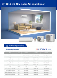 Hochwertige Netzunabhängige Solar-DC-Inverter Klimaanlage Solarbetriebene Klimaanlage 100% Solar-Klimaanlage Mini-<span class=keywords><strong>Split</strong></span> - Product Image 2