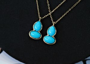 จี้รูปน้ำเต้าประดับทองคำ Xinfly Au750 พร้อมสร้อยคอสวยงามทันสมัย เหมาะสำหรับเป็นของขวัญหรือใส่ไปงานปาร์ตี้ - Product Image 3