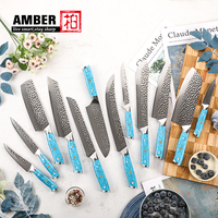 Couteau de cuisine simple de luxe en gros Yangjiang nouveautés coupe-légumes professionnel en acier damas 7 pouces couteau nakiri