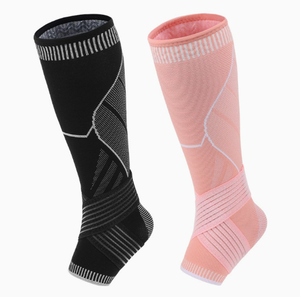 Mangas de compresión para pantorrillas, transpirables y ligeras, para hombres y mujeres, hasta la rodilla, con punta abierta, para fascitis plantar, <span class=keywords><strong>dolor</strong></span> de talón y tendón de <span class=keywords><strong>Aquiles</strong></span> - Product Image 1