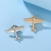 Épingles en métal émaillé pour avion, broche en or et argent, sac à dos, insigne de revers, bijoux d'avion pour enfants, vente en gros