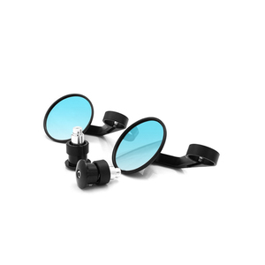 Rétroviseurs universels pour <span class=keywords><strong>moto</strong></span> CNC 7/8 ", bout de la barre de poignée, miroir arrière, bleu, 2 pièces - Product Image 3