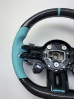 223 Boutons de mode de conduite pour volant de voiture de sport, cuir bleu, fibre de carbone, Mercedes-Benz W223 Classe S S450 S500 S63