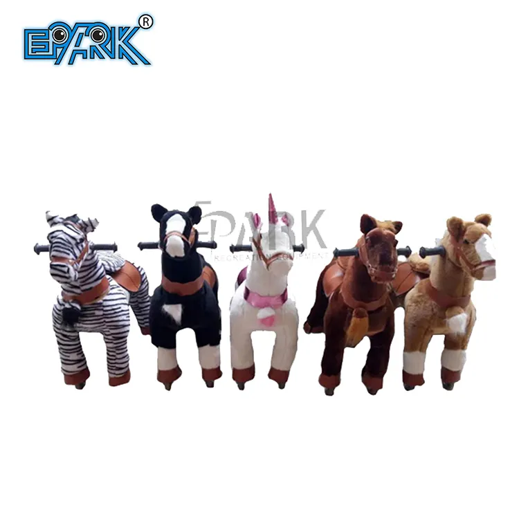 Shopping Mall No Battery Children Walking Animal Mechanical Horse Ride For Sale