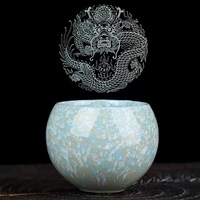Ensemble de 5 tasses à thé en céramique Jianzhan, émaillées au four Tenmoku, faites à la main, pour le thé Kung Fu chinois, cadeau d'affaires