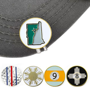 Accessoires de golf Marqueur de golf promotionnel Clip de chapeau magnétique personnalisé magnétique Marqueur de balle de golf magnétique en métal émaillé Clip de chapeau - Product Image 4