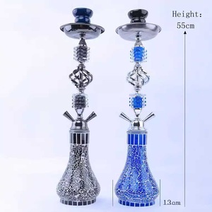 Arabic Glass Hookah <b>Mosaic</b> Narguile 2 Hose Mirror Finish Water Pipe for Bar Party Home - Product Image 5