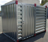 Chariot à roulettes en métal galvanisé à chaud, capacité 1000 kg, usage intensif |   Conteneur de stockage pliable en fil d'acier pour entrepôt