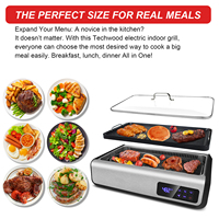 Grill électrique domestique amovible antiadhésif pour cuisson sans fumée sur table, idéal pour barbecue intérieur