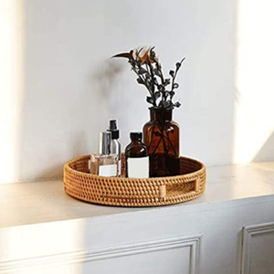 Nueva Bandeja de Servir de Ratán al por Mayor para Primavera, Diseño Rústico Natural Tradicional, Mimbre Resistente con 2 Asas, Almacenamiento y Decoración - Product Image 6
