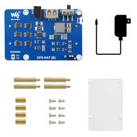 Raspberry Pi UPS HAT (B) Fuente de Alimentación Ininterrumpida de 5V 5A de Alta Corriente con Conector de Pines Pogo para Pi 4B Herramienta de Desarrollo de Sensores