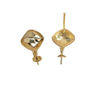 Boucles d'oreilles clous en argent S925 Wenchi pour femme, pendentif personnalisé avec perle, accessoires de bijoux DIY semi-finis 16027 Chine - Product Image 5