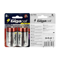 Batería de Zinc-Carbón de 1.5v Tamaño D, Ultra Resistente, para Estufa de Gas/Calentador de Agua