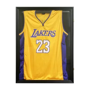 New Classic Custom Wood Jersey Frame Display Case Frame Lockable Shadow Box Sports Jersey Frame for Baseball Basketball