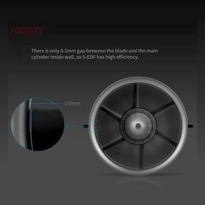 Ventilador Canalizado Eléctrico Semimetálico HSDJETS EDF de 120 mm de Alta Calidad Original, 12S 640KV, 8.6 kg de Empuje para Avión/Modelo RC - Product Image 3