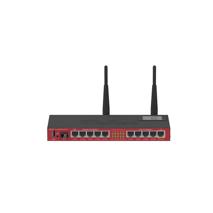 Low Cost MikroTik Multi Ports Wireless AP RB2011UiAS-2HnD-IN with 5x Ethernet, 5x Gigabit Ethernet, and Support SFP cage