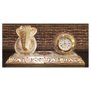 Figura de Ganesh de Mármol para Regalo Corporativo y Soporte para Reloj - Product Image 1