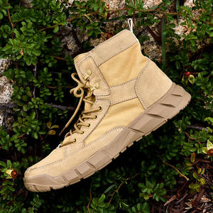 Botas <span class=keywords><strong>Cargo</strong></span> informales para hombre 2023, Botas de senderismo transpirables ligeras e impermeables a la moda, botas de cuero genuino - Product Image 3