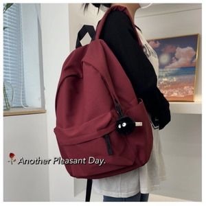 Grande capacità da donna in semplice semplice zaino da studente elegante semplice zaino semplice per studenti - Product Image 1
