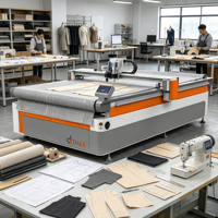 Dake CNC Oszillierende Messerschneidemaschine mit CCD-Kamera und Pumpenmotor, Automatischer Stoff- und Lederschneider