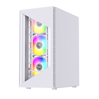 Lovingcool noir/blanc verre trempé pleine tour ATX MATX carte mère boîtier PC châssis d'ordinateur de jeu pour PC de jeu