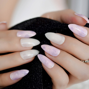 Prensa en las <span class=keywords><strong>uñas</strong></span> Almendra Longitud media Acrílico corto Rosa <span class=keywords><strong>Beige</strong></span> Cubierta completa Prensa de <span class=keywords><strong>uñas</strong></span> Venta al por mayor Juego de <span class=keywords><strong>uñas</strong></span> postizas - Product Image 5