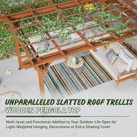 Moderne, milieuvriendelijke houten pergola voor klimplanten, geschikt voor tuin, patio & achtertuin.